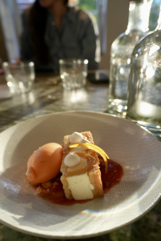 Dessert in golden light